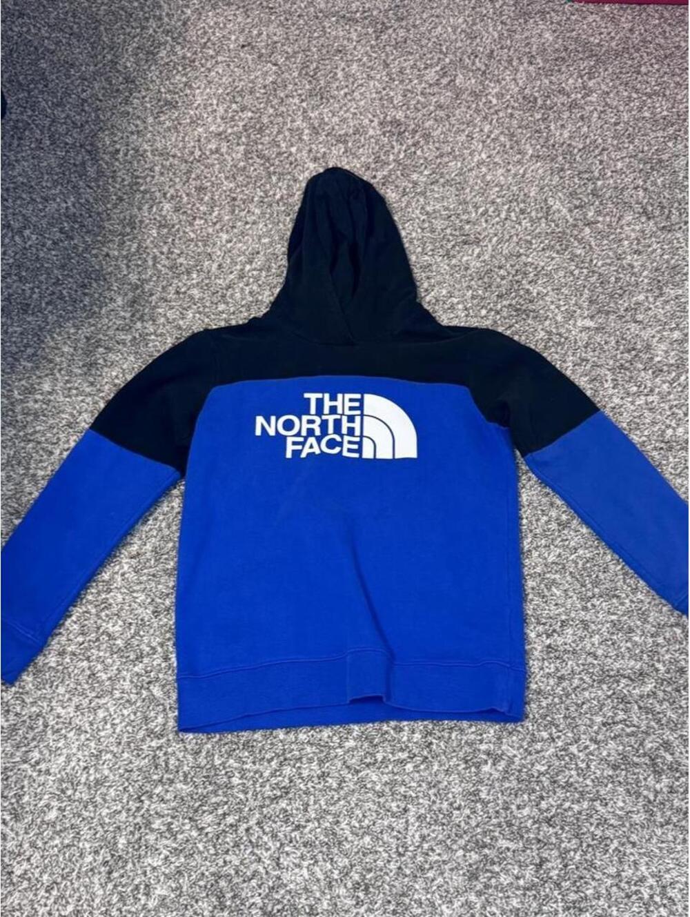 🖤💙 The North Face Color Block Hoodie - Boys Large 💙🖤